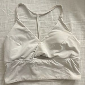 white Lululemon Yoga bra